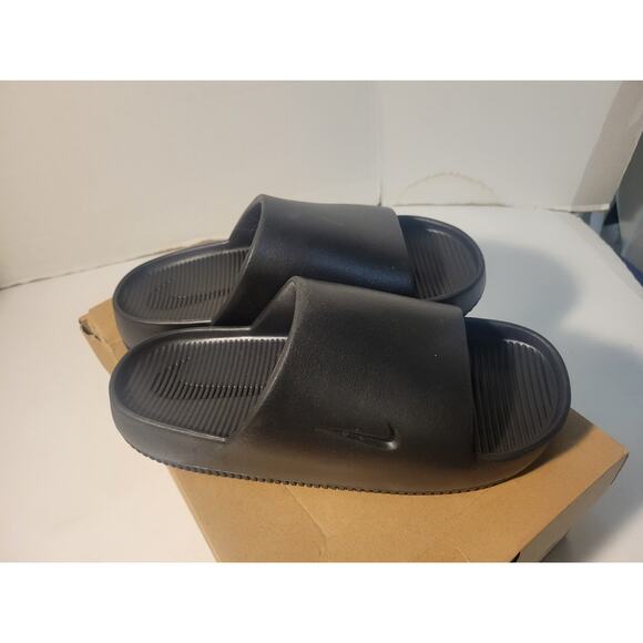 Nike Calm Slide Womens Black Basic Active Slides Size 8 DX4816 001 Brand New - Picture 11 of 12